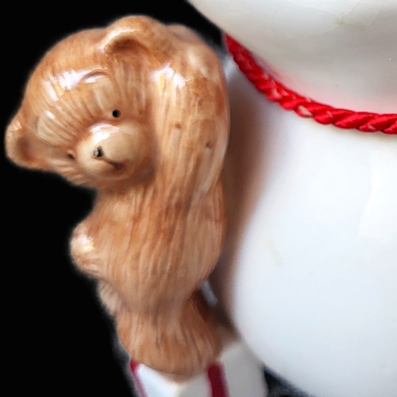 🎄Vintage, Teddy Bear, Candy Dish, Christmas - Picture 2 of 14